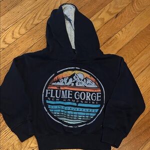 Flume Gorge New Hampshire Kids' Navy Hoodie